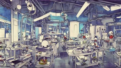 futuristic cloning science lab, anime background, | Stable Diffusion