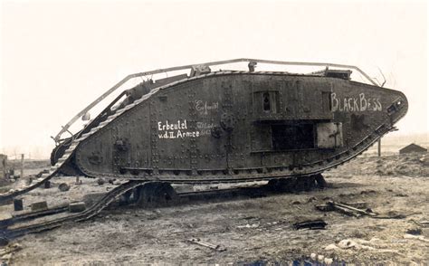 Captured German landship "Black Bess". : colorizebot