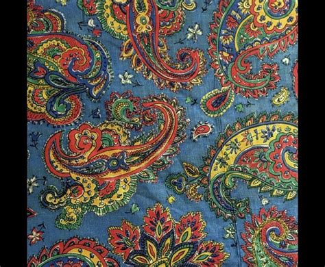 1m Lengths 50s VTG FRENCH PROVENCAL PAISLEY Fabric Cotton Retro Quilting Clothes | eBay ...