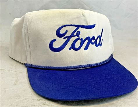 Ford Hat Ford Trucker Hat Blue Ford Motors Racing Vintage Embroidered ...