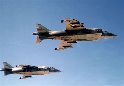 AV-8A Harriers in Formation