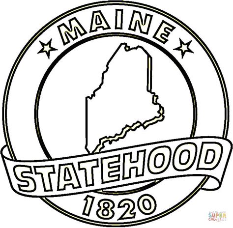 State Of Maine coloring page | Free Printable Coloring Pages