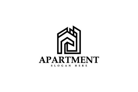 Abstract apartment logo design template