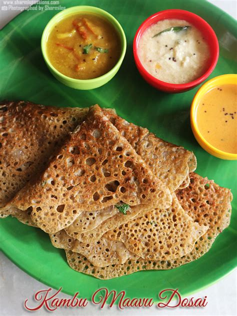 Kambu Maavu Dosai Recipe / Instant Pearl Millet Flour Dosa Recipe - Sharmis Passions