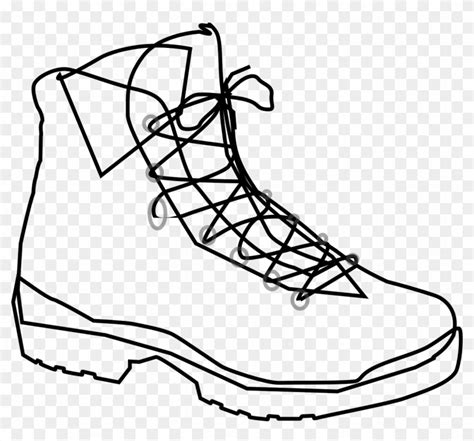 Hiking Boots Clipart Black And White Hen