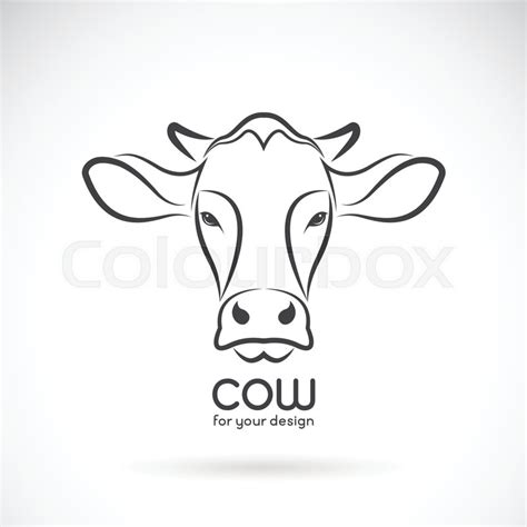 Vector image of a cow head design on ... | Stock vector | Colourbox