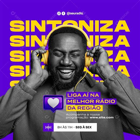 Baixar Liga Aí na Melhor Rádio da Região Social Media PSD Editável.zip no Designi. Ad Design ...