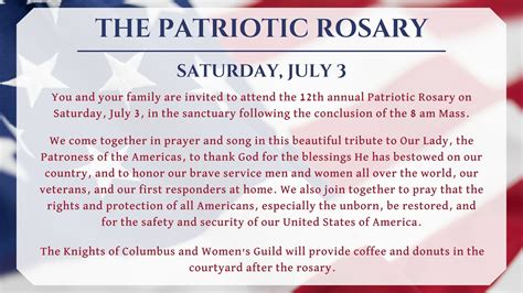 The Patriotic Rosary | Saturday, July 3 — Saint Joseph Catholic Church