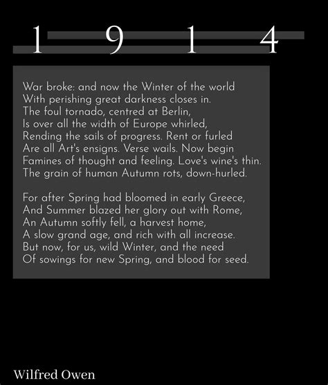 Wilfred Owen Poems | Classic Famous Poetry