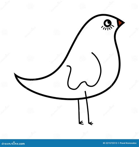 Doodle Sketch Bird stock vector. Illustration of element - 221573313