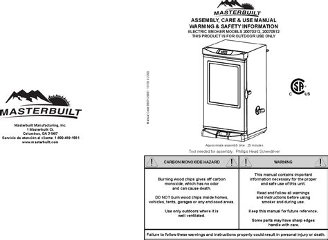 Masterbuilt Smoker Electric Manual