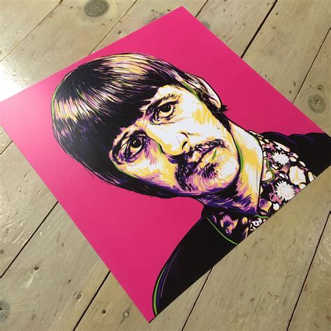 Ringo Starr Illustration Portrait Print. the Beatles Sgt Pepper Artwork ...