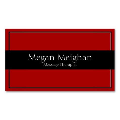 Massage Therapy Business Card - Red Black White | Zazzle | Massage therapy business, Massage ...