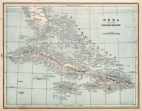 Vintage Map of The Caribbean Drawing by CartographyAssociates - Fine Art America