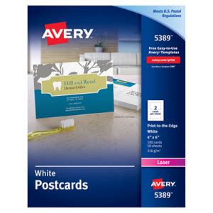 Avery 5389 Printable Postcards | BlueDogInk.com