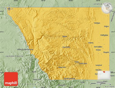 Savanna Style Map of Larimer County