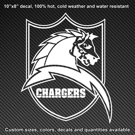 Chargers Decal Sticker Adhesive 10x8 Los Angeles - Etsy