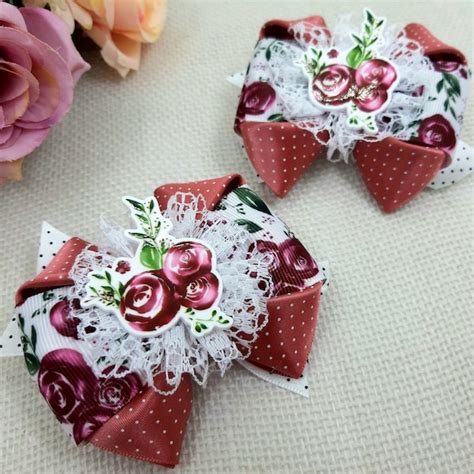 Pink Hair Bow Set - Etsy