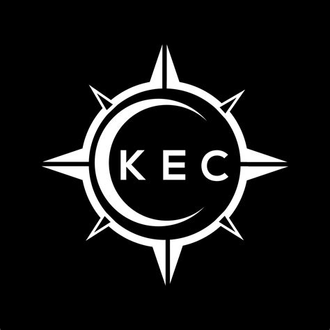 KEC abstract technology circle setting logo design on black background ...