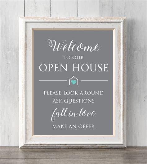 Open House Sign Print. Customize Colors and Text. Look | Etsy | Open house signs, Sign printing ...