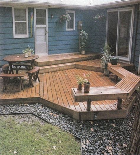 Top 25 Small Wooden Deck Remodel Ideas With Photos – DECOREDO | Small backyard decks, Deck ...