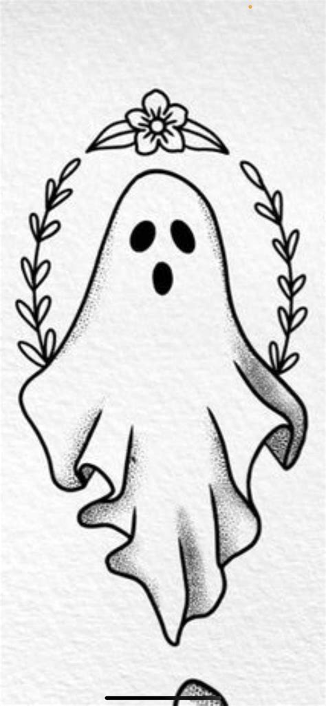 Ghost tattoo flash | Ghost tattoo, Spooky tattoos, Tattoo drawings