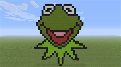 Minecraft Pixel Art - Kermit The Frog Face - YouTube