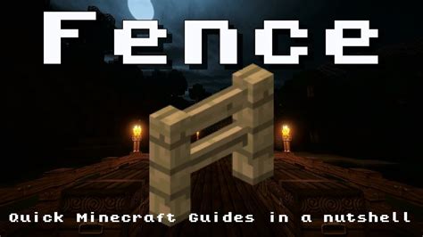 Minecraft - Fence! Recipe, Item ID, Information! *Up to date!* - YouTube