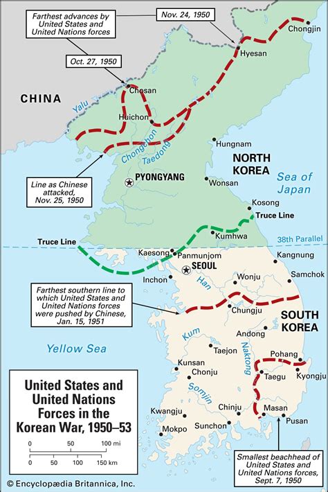 Korean War 38th Parallel Map