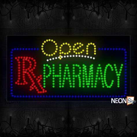 Open Rx Pharmacy LED Bulb - NeonSign.com