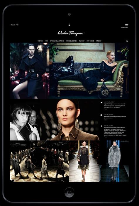 an ipad screen showing the website design for fashion house dolcer ...