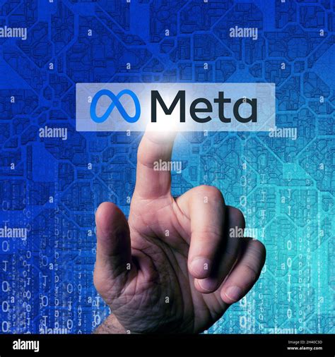 new Meta logo social connection Facebook new name Stock Photo - Alamy