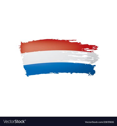 Netherlands flag on a white Royalty Free Vector Image