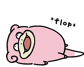 Slowpoke Pokemon Sticker - Slowpoke Pokemon Pink - GIF 탐색 및 공유