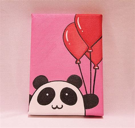 Panda with Balloons Canvas Painting for Nursery by GinaKingArt, $34.99 ...