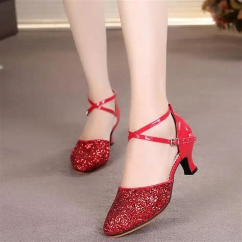 2018 New High Heel Shining Beautiful Dancing Shoes Lace up Dancing Shoes For Women Factory ...