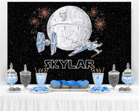 Star Wars Birthday Party Backdrop, Star Wars Backdrop, Star Wars Party ...