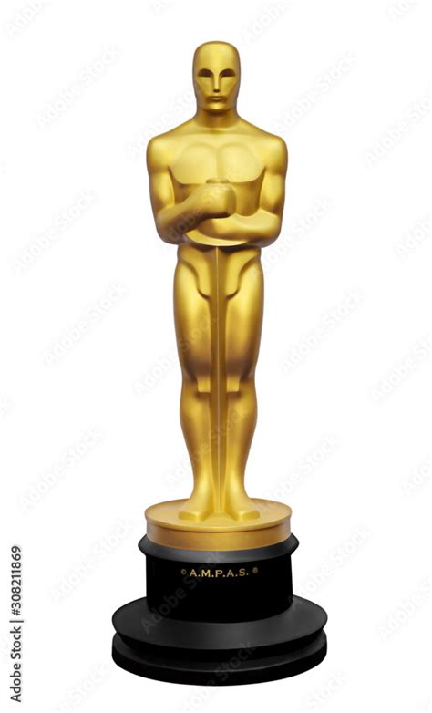 Oscar statue illustration on white background Stock Photo | Adobe Stock