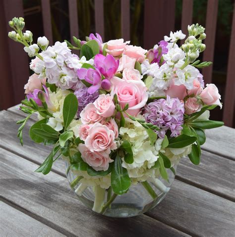 Fragrant flower arrangement for Mother's Day with hydrangea, freesia, stock, s… | Fresh flowers ...