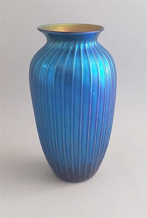 Lundberg Studios Art Glass Vase - Lundberg Studios Blue Art Glass Vase, Davenport, California ...