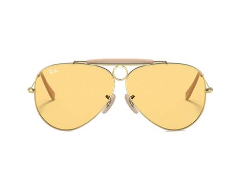 Ray-Ban Sunglasses RB3138 SHOOTER AMBERMATIC Yellow Unisex yellow gold ...