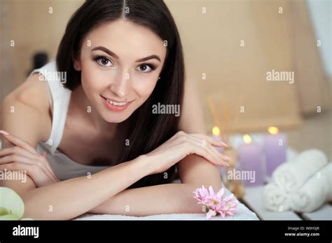 Spa Woman. Massage Procedure In Beauty Spa Salon. Body Care Stock Photo - Alamy