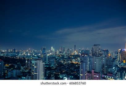 Bangkok Skyline Night Panorama Stock Photo 606853760 | Shutterstock