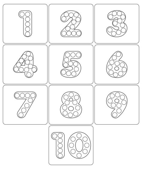 Dot Marker Number Printables | Dot marker activities, Do a dot, Dot markers