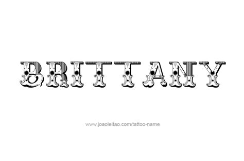 Brittany Name Tattoo Designs