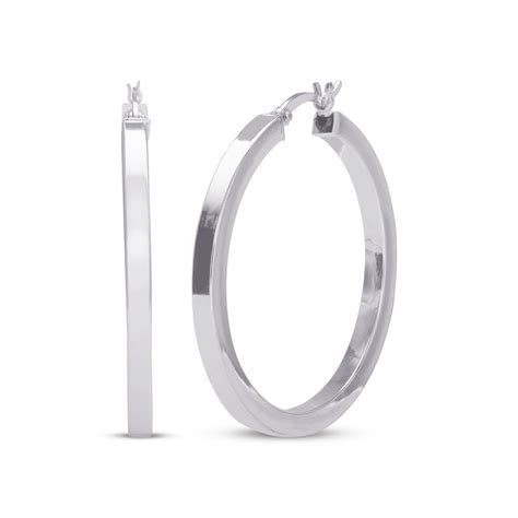 Hoop Earrings Sterling Silver 43mm | Kay