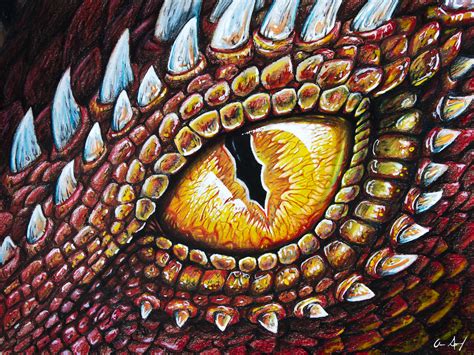Dragon Eye | Colored pencil drawing of a fire dragon eye fro… | Flickr
