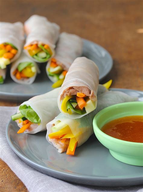 Pork Spring Rolls with Spicy Plum Dipping Sauce | Karen's Kitchen Stories