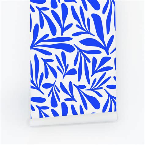 Indigo Blue Floral Design Wallpaper | Livettes | Livettes EU