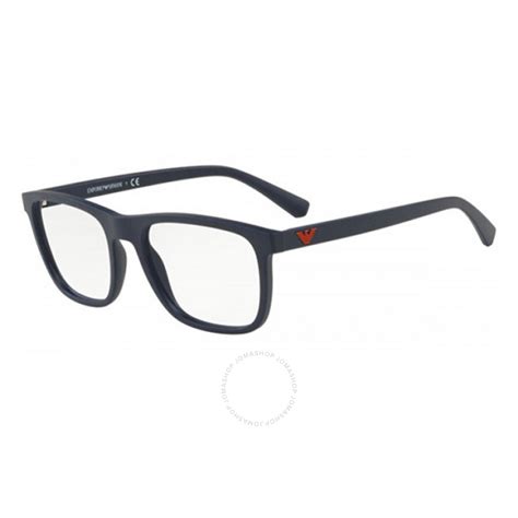 Emporio Armani Ladies Blue Square Eyeglass Frames EA3140571955 8053672945386 - Eyeglasses - Jomashop